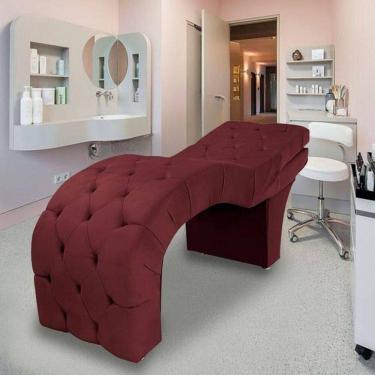 Imagem de Maca Para Estética Facial Cílios Sobrancelhas Suede Maíra Bordô