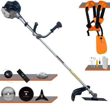 Imagem de Roçadeira Cg430b C/ Carretel + Faca 2p, 3p, 40d, 80d, Escova