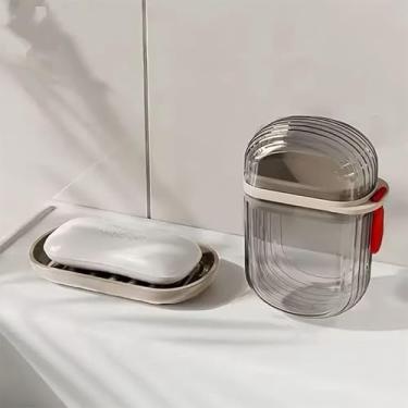 Imagem de Saboneteira portátil para viagem, suporte ultrafino à prova de vazamento - Saboneteira compacta para viagens de negócios, acampamento, academia e uso diário | Mantenha as barras de sabão limpas a seco