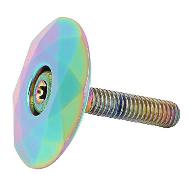 Imagem de Naroote Tampa Superior do Fone de Ouvido para Mountain Bike Em Liga de Alumínio Com Parafusos, Forte e Elegante para Bicicletas de Estrada, Diâmetro de 1,2 pol., 1 Conjunto para Ciclistas (Colorido)