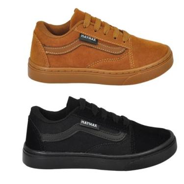 Imagem de Kit Dois pares de Tênis Casual Infantil Skate Escolar Unissex Haymax C