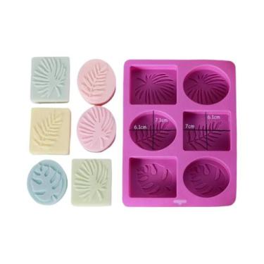 Imagem de Molde De Silicone Para Sabonete Artesanal Quadrado DIY Em Forma De Fol