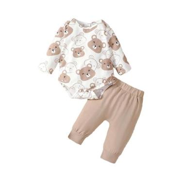 Imagem de Conjunto De Roupas Para Bebê Menino Recém-Nascido 0-9 Meses 4PCS Macac
