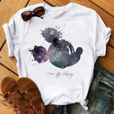Imagem de Camiseta Feminina Engraçada Com Estampa Do Mickey Mouse, Camiseta De A