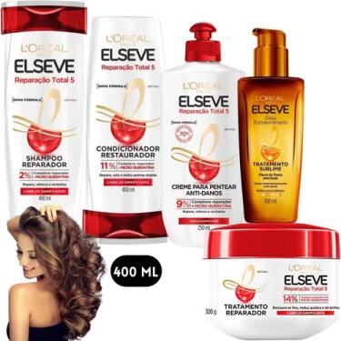 Imagem de Kit Elseve Loreal Paris Reparação Total 5 Oleo Extraordinario Tratamen