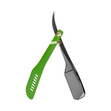 Imagem de Navalha Profissional De Aço Inoxidável Para Barbeiro, Lâmina Reta Dobr