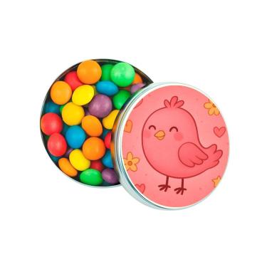 Imagem de Latinha Lembrancinha Personalizada Passarinho Rosa