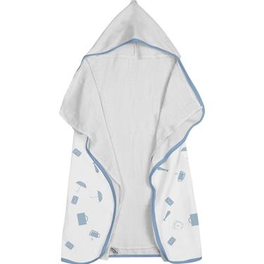 Imagem de Toalha Baby C/ Capuz Tecebem Estampada c/ Fralda  Greg Branco