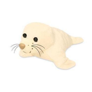 Imagem de Foca Duda de Pelúcia Creme 28 cm Antialérgica - Mirante Brasil