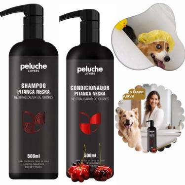 Imagem de Shampoo e Condicionador para Cães e Gatos Peluche Pitanga Negra, 500ml