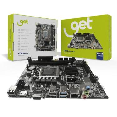 Imagem de Placa-Mãe Get H110 DDR4 M.2 LGA1151 Intel SATA HDMI NVMe