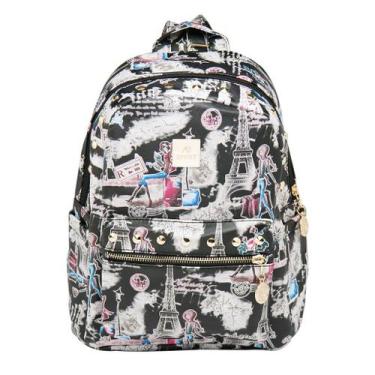Imagem de Mochila Bolsa Feminina Estampada Média Em material sintético - Top Bol