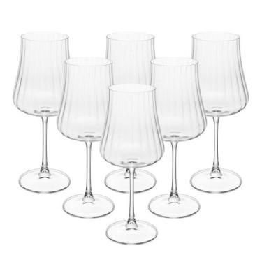 Imagem de Conjunto 6 Taças de Vinho Iduna Optic 650ml Cristal Ecológic - Wolff