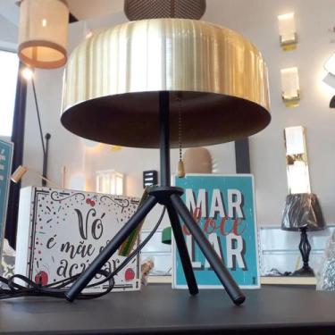 Imagem de Spotline Abajour Volare 895/1 10w 3000k Preto/dourado, Bivolt