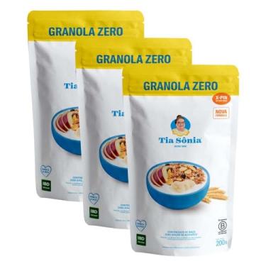Imagem de Kit 3 Granola Light Z ero Açúcar Banana X-Pin 200g cada Tia Sônia