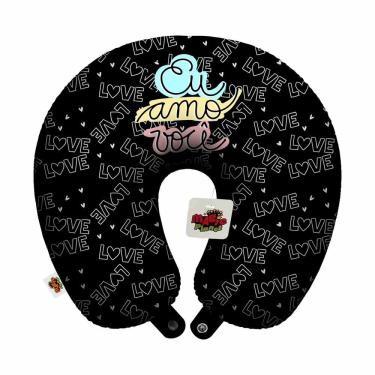Imagem de Almofada de pescoço viagem eu amo você namorados lembrança