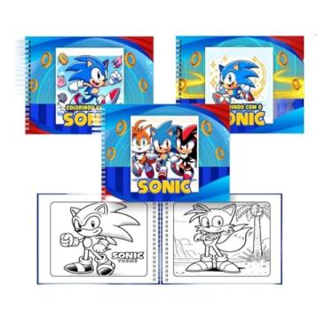 Imagem de Livro Para Colorir Bobbie Sonic Capa Dura Para Compartilhar ou Emoldurar 50 Desenhos Encadernado ou Folhas Soltas Bob Gods Original