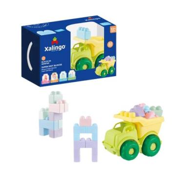 Imagem de Brinquedo Infantil Soft Blocos Carrinho 22 Peças Xalingo - 63109