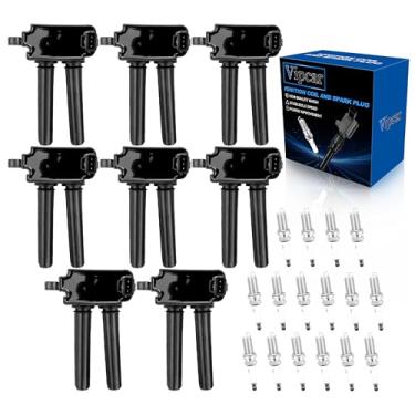 Imagem de Vipcar Pacote De Bobinas Ignição 8+16 E Velas Irídio Compatíveis Com Dodge Ram Pickup 5.7/6.4L 2008-2020, Durango Charger Challenger, Grand Cherokee 2008-2019, Para Chrysler 300 5.7/6.1L 2009-2020