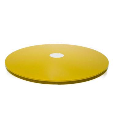 Imagem de Prato Giratório 75Cm De Vidro Temperado 8Mm Cor Amarelo