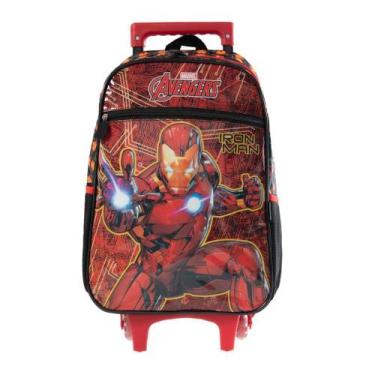 Imagem de Mochila Escolar Masculina de Rodinhas Homem de Ferro - Bagaggio, U
