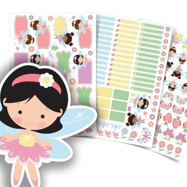 Imagem de Etiqueta Escolar Menina com TAG + Caneta (Fadas, Kit de Etiquetas)