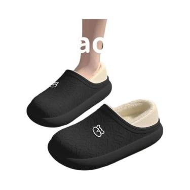 Imagem de Chinelos De Algodão Impermeáveis Para Casais Outono Inverno Antiderrap