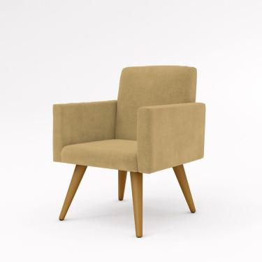 Imagem de Cadeira Estofada Poltrona P/Sala Balaqui Decor capuccino