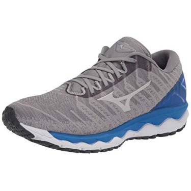 Imagem de Mizuno Wave Sky 4 Waveknit Tênis de corrida masculino, Cinza congelado, 8.5