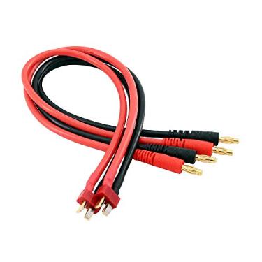 Imagem de OliRC 2 peças T Plug Deans conector para plugues banana de 4 mm cabo adaptador de chumbo de carga de bateria 12 awg 30 cm