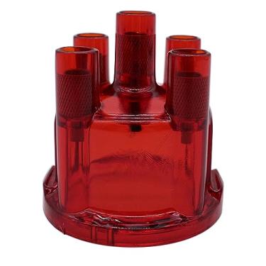 Imagem de YUCHENSHLP Tampa vermelha do distribuidor 009 AC905504 compatível com Bug Bus Ghia Buggy da VW