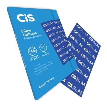 Imagem de Carbono azul para manuscrito A4 caixa com 100 folhas Cis