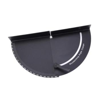 Imagem de Generic Braçadeira de ângulo ajustável, ferramenta de madeira de braçadeira de vários ângulos de ângulo de ângulo, medindo transferidor de medição, 180 Graus