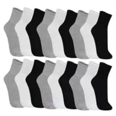 Imagem de Meia Esportiva Cano Médio Trifil Ref.8720 - Kit Com 18, 39-43, Preto/B