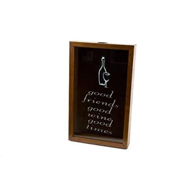 Imagem de Quadro Porta Rolhas de Vinho em Madeira 30,5cm Good Wine Woodart