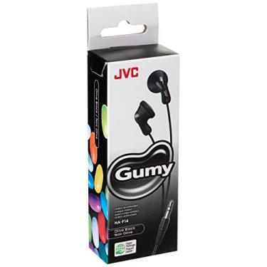 Imagem de JVC Fones de ouvido intra-auriculares com fio Gumy compatíveis com iPod, iPhone, Samsung - Preto