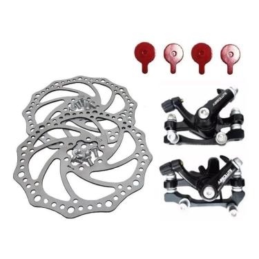 Imagem de 2X Kit Freio A Disco Bicicleta Mecânico Absolute Bike Aro 26