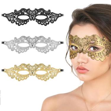 Imagem de Máscara Masquerade WLLHYF de renda elástica veneziana para mulheres x3
