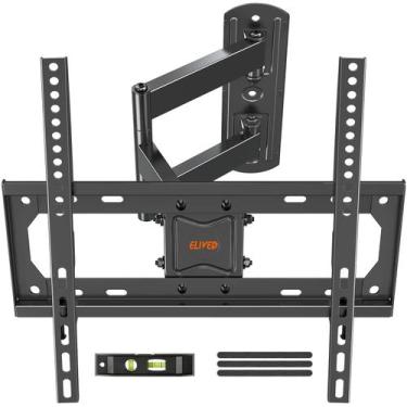 Imagem de TV com suporte de parede, TVs curvas planas ELIVED Full Motion de 26-5