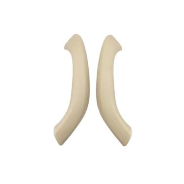 Imagem de 2/4 pçs porta interior esquerda direita puxar alça exterior capa guarnição substituição compatível com bmw x1 x2 f48 f49 f39 2016 2017 2018 2019 2020(Beige 2PCS Set)