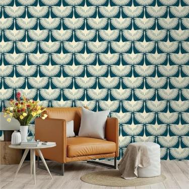 Imagem de ESSMOKO Papel de parede autoadesivo impermeável PVC adesivo decorativo para casa parede e mobília renovação guindaste 45 * 300 cm