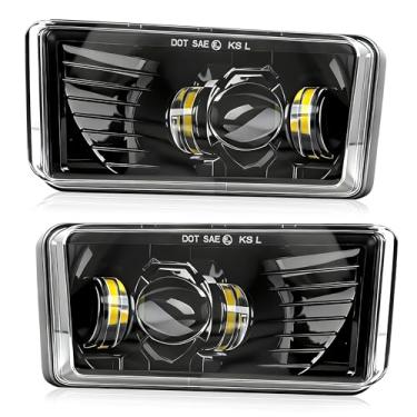 Imagem de Auto Buero Conjunto de faróis de neblina de LED para caminhonete Silverado 2007-2014 Suburban Tahoe 2007-2013 Avalanche GMC Yukon - Preto, aprovado pelo DOT