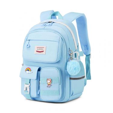 Imagem de Mochila escolar MUSEVOS com múltiplos bolsos para meninas, estrutura ergonômica