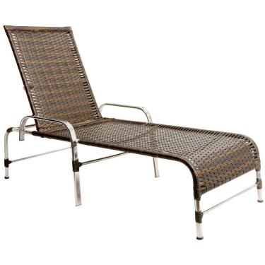 Imagem de Espreguiçadeira em Alumínio Para Decoração Piscina Jardim
