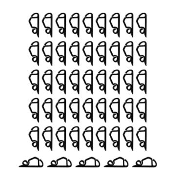 Imagem de oshhni 50 peças de clipes de luz de Natal, ganchos de iluminação sazonais, clipes de luz ao ar livre, mini cordas de luz, ganchos de luz para telhado de, Preto