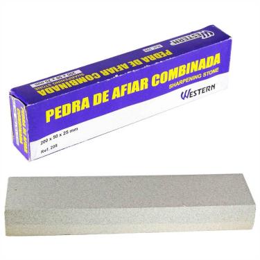 Imagem de Pedra Para Afiar Facas Combinada Dupla Face 20cm 208 Western