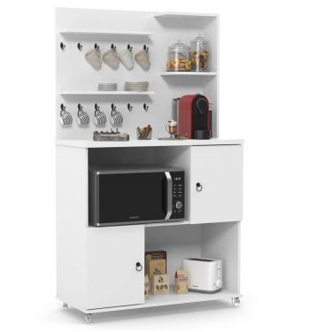 Imagem de Armário Multiuso 2 Portas Cantinho Do Café Aconchego Branco - Patrimar