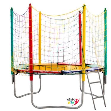 Imagem de Cama Elástica 2,44m Chicoplay Lona Amarela Nacional