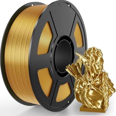 Imagem de Amoybaby Filamento 3D PLA Dourado de Seda 1,75 mm, 1 kg (2,2 lb), Compatível com Bambu Lab, Ender, Prusa, ELEGOO, Flashforge, ANYCUBIC, AnkerMake e outros