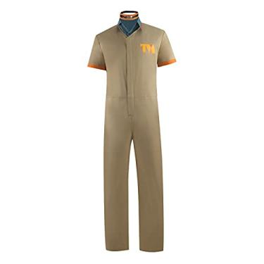 Imagem de Macacão masculino Loki Laufeyson prisão cosplay fantasia feminina uniforme Loki Odinson terno Halloween (pequeno, macacão masculino Loki)